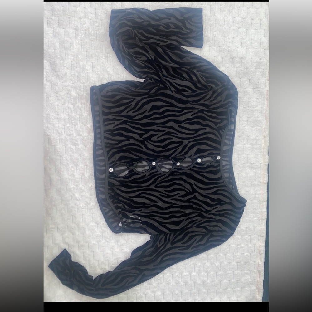 Zebra Pattern Crop Top